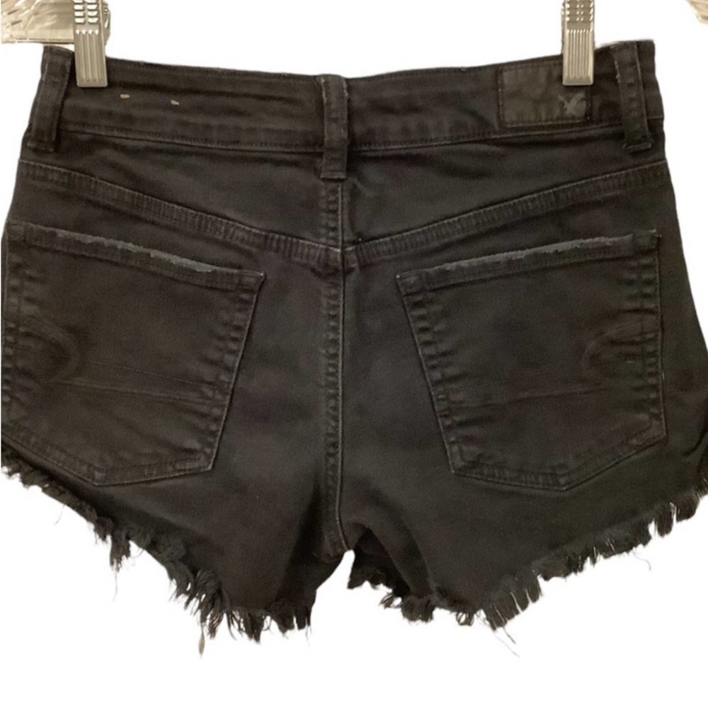 American Eagle “Festival” Hi-Rise fringe black shorts 🖤 size 2 •No flaws/stains